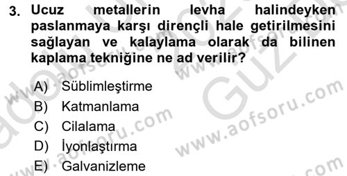 Ambalaj Tasarımı Dersi 2025 - 2026 Yılı (Vize) Ara Sınav Soruları 3. Soru