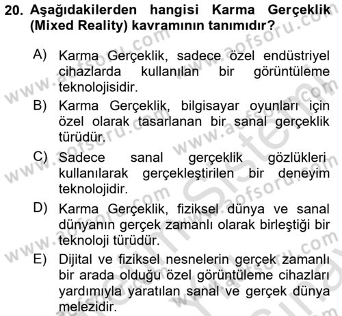 Bilgi Görselleştirme Dersi 2023 - 2024 Yılı (Final) Dönem Sonu Sınav Soruları 20. Soru