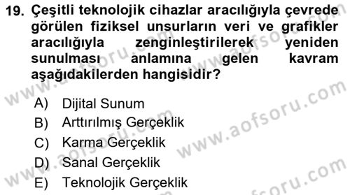 Bilgi Görselleştirme Dersi 2023 - 2024 Yılı Yaz Okulu Sınav Soruları 19. Soru