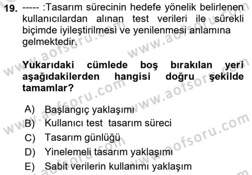 Bilgi Görselleştirme Dersi 2024 - 2025 Yılı Yaz Okulu Sınav Soruları 19. Soru