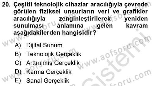 Bilgi Görselleştirme Dersi 2024 - 2025 Yılı Yaz Okulu Sınav Soruları 20. Soru