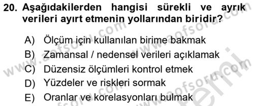 Bilgi Görselleştirme Dersi 2025 - 2026 Yılı (Vize) Ara Sınav Soruları 20. Soru