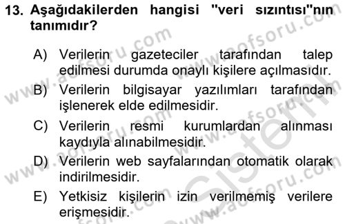 Bilgi Görselleştirme Dersi 2025 - 2026 Yılı (Final) Dönem Sonu Sınav Soruları 13. Soru