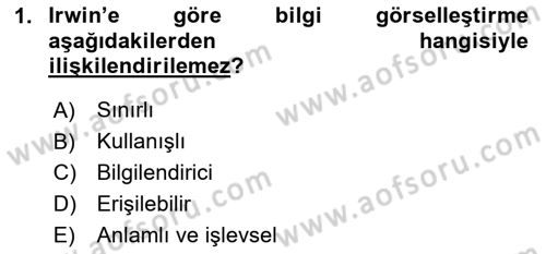 Bilgi Görselleştirme Dersi 2025 - 2026 Yılı Yaz Okulu Sınav Soruları 1. Soru