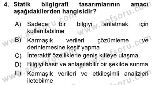 Bilgi Görselleştirme Dersi 2025 - 2026 Yılı Yaz Okulu Sınav Soruları 4. Soru