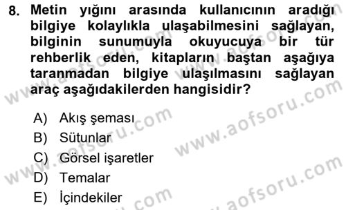 Bilgi Görselleştirme Dersi 2025 - 2026 Yılı Yaz Okulu Sınav Soruları 8. Soru