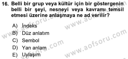 Engellilik Ve Erişilebilir Tasarım Dersi Ara Sınavı Deneme Sınav Soruları 16. Soru