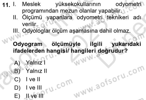 Engellilik Ve Erişilebilir Tasarım Dersi 2023 - 2024 Yılı (Final) Dönem Sonu Sınav Soruları 11. Soru