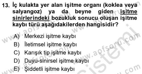 Engellilik Ve Erişilebilir Tasarım Dersi 2023 - 2024 Yılı (Final) Dönem Sonu Sınav Soruları 13. Soru