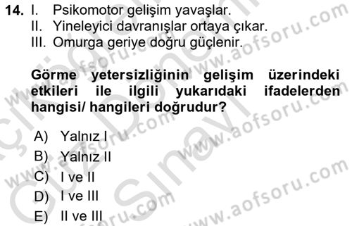 Engellilik Ve Erişilebilir Tasarım Dersi 2023 - 2024 Yılı (Final) Dönem Sonu Sınav Soruları 14. Soru