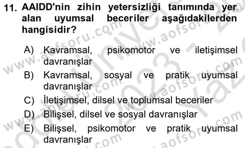 Engellilik Ve Erişilebilir Tasarım Dersi 2023 - 2024 Yılı Yaz Okulu Sınav Soruları 11. Soru