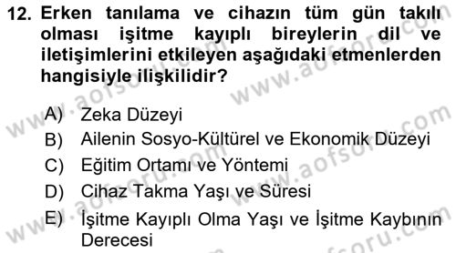 Engellilik Ve Erişilebilir Tasarım Dersi 2023 - 2024 Yılı Yaz Okulu Sınav Soruları 12. Soru