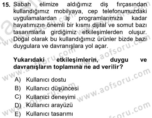 Engellilik Ve Erişilebilir Tasarım Dersi Ara Sınavı Deneme Sınav Soruları 15. Soru