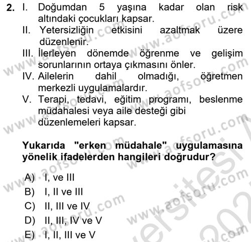 Engellilik Ve Erişilebilir Tasarım Dersi Ara Sınavı Deneme Sınav Soruları 2. Soru