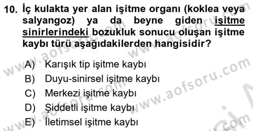 Engellilik Ve Erişilebilir Tasarım Dersi 2024 - 2025 Yılı (Final) Dönem Sonu Sınav Soruları 10. Soru