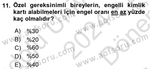 Engellilik Ve Erişilebilir Tasarım Dersi 2024 - 2025 Yılı (Final) Dönem Sonu Sınav Soruları 11. Soru