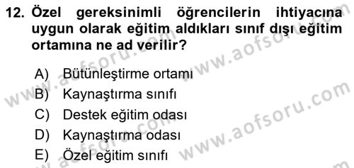Engellilik Ve Erişilebilir Tasarım Dersi 2024 - 2025 Yılı (Final) Dönem Sonu Sınav Soruları 12. Soru
