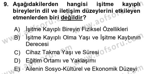 Engellilik Ve Erişilebilir Tasarım Dersi 2024 - 2025 Yılı (Final) Dönem Sonu Sınav Soruları 9. Soru