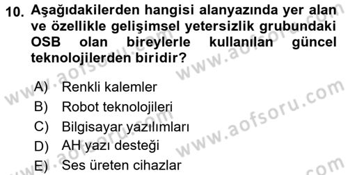 Engellilik Ve Erişilebilir Tasarım Dersi 2024 - 2025 Yılı Yaz Okulu Sınav Soruları 10. Soru