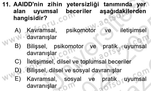 Engellilik Ve Erişilebilir Tasarım Dersi 2024 - 2025 Yılı Yaz Okulu Sınav Soruları 11. Soru