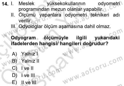 Engellilik Ve Erişilebilir Tasarım Dersi 2024 - 2025 Yılı Yaz Okulu Sınav Soruları 14. Soru