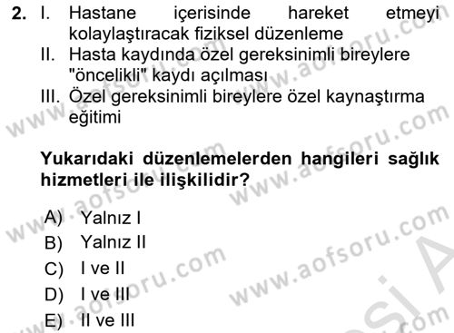 Engellilik Ve Erişilebilir Tasarım Dersi 2025 - 2026 Yılı (Vize) Ara Sınav Soruları 2. Soru