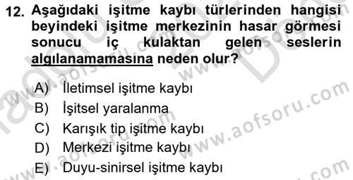 Engellilik Ve Erişilebilir Tasarım Dersi 2025 - 2026 Yılı (Final) Dönem Sonu Sınav Soruları 12. Soru