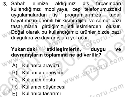 Engellilik Ve Erişilebilir Tasarım Dersi 2025 - 2026 Yılı (Final) Dönem Sonu Sınav Soruları 3. Soru