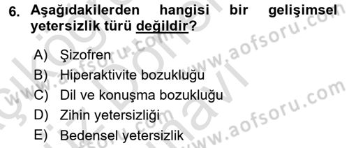 Engellilik Ve Erişilebilir Tasarım Dersi 2025 - 2026 Yılı (Final) Dönem Sonu Sınav Soruları 6. Soru