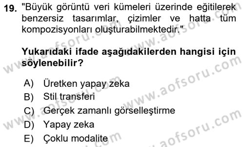 Hareketli Grafik Tasarımı Dersi 2024 - 2025 Yılı (Final) Dönem Sonu Sınav Soruları 19. Soru