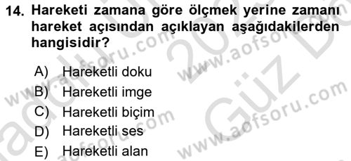 Hareketli Grafik Tasarımı Dersi 2025 - 2026 Yılı (Vize) Ara Sınav Soruları 14. Soru