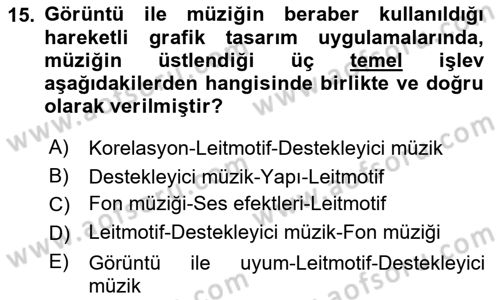 Hareketli Grafik Tasarımı Dersi 2025 - 2026 Yılı (Vize) Ara Sınav Soruları 15. Soru