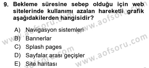 Hareketli Grafik Tasarımı Dersi 2025 - 2026 Yılı (Vize) Ara Sınav Soruları 9. Soru