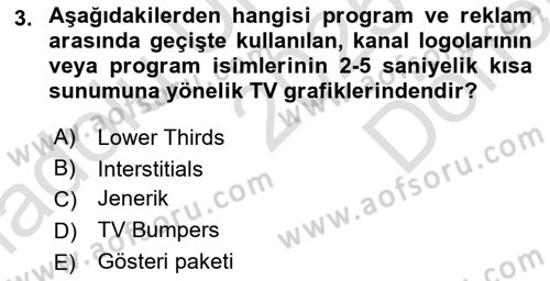 Hareketli Grafik Tasarımı Dersi 2025 - 2026 Yılı (Final) Dönem Sonu Sınav Soruları 3. Soru