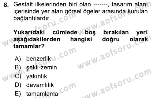 Hareketli Grafik Tasarımı Dersi 2025 - 2026 Yılı (Final) Dönem Sonu Sınav Soruları 8. Soru