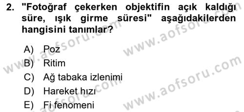 Hareketli Grafik Tasarımı Dersi 2025 - 2026 Yılı Yaz Okulu Sınav Soruları 2. Soru