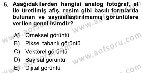 Hareketli Grafik Tasarımı Dersi 2025 - 2026 Yılı Yaz Okulu Sınav Soruları 5. Soru