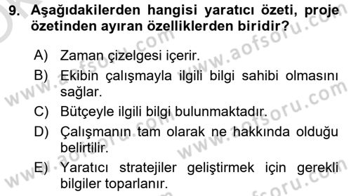 Hareketli Grafik Tasarımı Dersi 2025 - 2026 Yılı Yaz Okulu Sınav Soruları 9. Soru