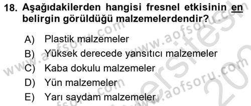 3B Tasarım ve Modelleme Dersi 2024 - 2025 Yılı (Vize) Ara Sınav Soruları 18. Soru