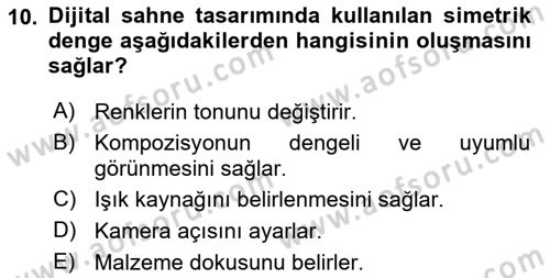 3B Tasarım ve Modelleme Dersi 2024 - 2025 Yılı (Final) Dönem Sonu Sınav Soruları 10. Soru