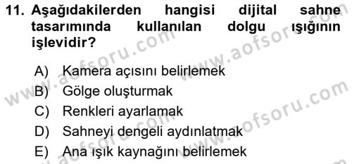 3B Tasarım ve Modelleme Dersi 2024 - 2025 Yılı (Final) Dönem Sonu Sınav Soruları 11. Soru