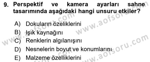 3B Tasarım ve Modelleme Dersi 2024 - 2025 Yılı (Final) Dönem Sonu Sınav Soruları 9. Soru
