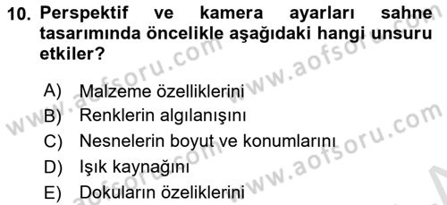 3B Tasarım ve Modelleme Dersi 2025 - 2026 Yılı (Final) Dönem Sonu Sınav Soruları 10. Soru
