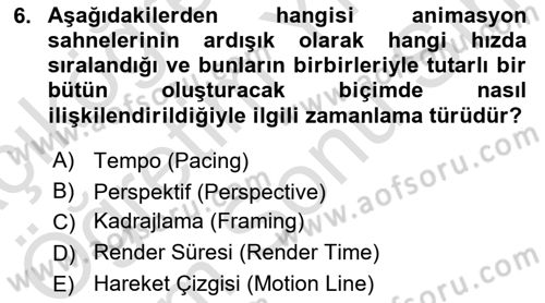3B Tasarım ve Modelleme Dersi 2025 - 2026 Yılı (Final) Dönem Sonu Sınav Soruları 6. Soru