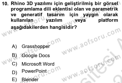 Posthümanist Tasarım Yaklaşımları Dersi 2024 - 2025 Yılı (Vize) Ara Sınav Soruları 10. Soru