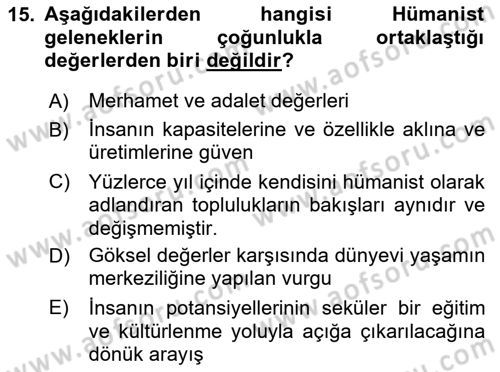 Posthümanist Tasarım Yaklaşımları Dersi 2024 - 2025 Yılı (Vize) Ara Sınav Soruları 15. Soru