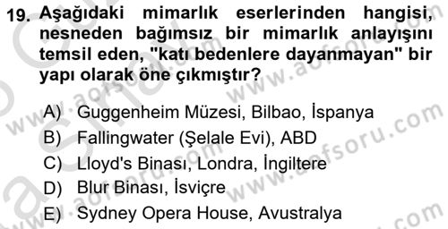Posthümanist Tasarım Yaklaşımları Dersi 2024 - 2025 Yılı (Vize) Ara Sınav Soruları 19. Soru