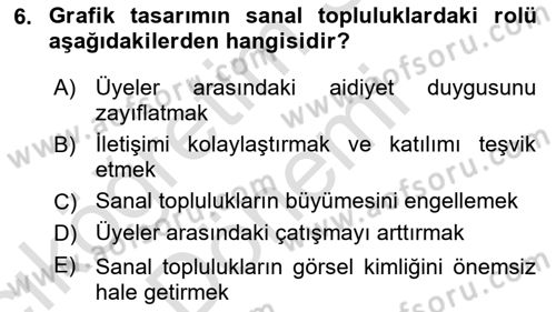Posthümanist Tasarım Yaklaşımları Dersi 2024 - 2025 Yılı (Vize) Ara Sınav Soruları 6. Soru