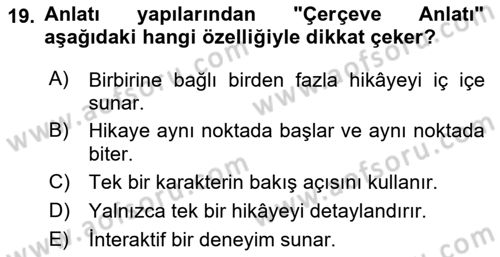 Posthümanist Tasarım Yaklaşımları Dersi 2024 - 2025 Yılı (Final) Dönem Sonu Sınav Soruları 19. Soru