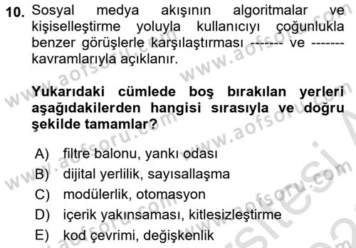 Posthümanist Tasarım Yaklaşımları Dersi 2025 - 2026 Yılı (Final) Dönem Sonu Sınav Soruları 10. Soru